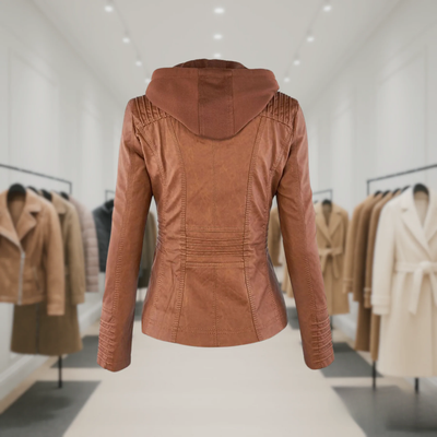 Odessa | Veste En Cuir Imperméable À Capuche