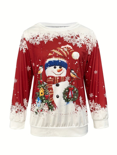 SnowyGlow – Pull Hiver Bonhomme de Neige