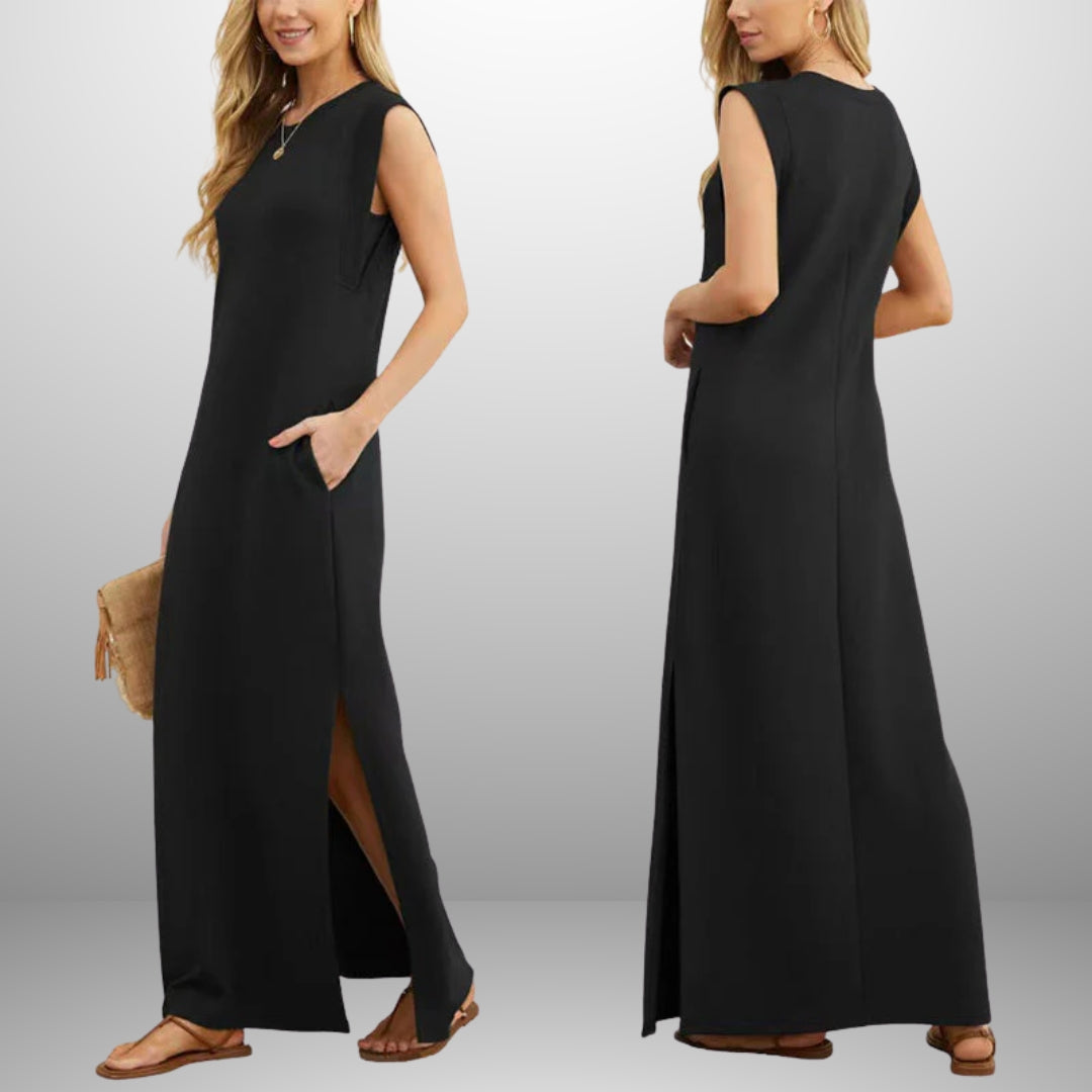 EMMA | Robe Longue Fluide Anti-Froissement