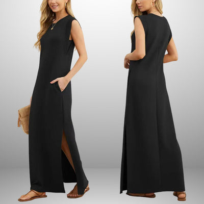 EMMA | Robe Longue Fluide Anti-Froissement