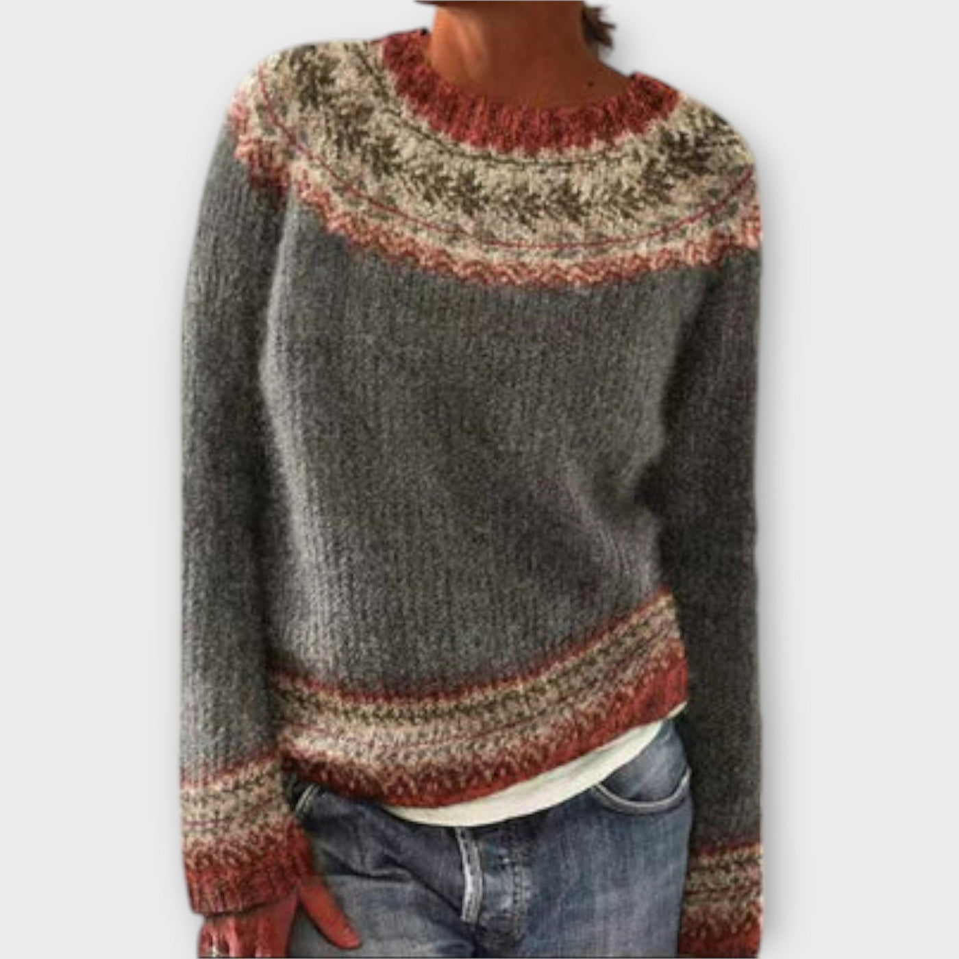 Pull vintage en tricot pour femmes