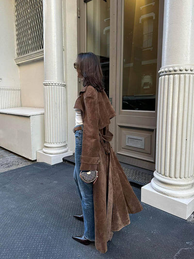 Molly | Manteau trench en daim