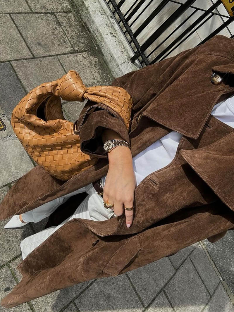 Molly | Manteau trench en daim