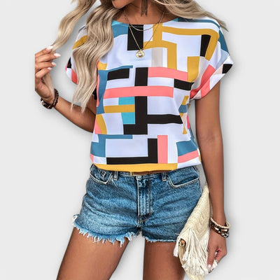 Chloe – Blouse élégante à manches courtes