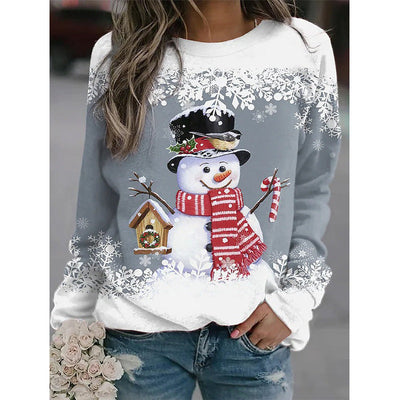 SnowyGlow – Pull Hiver Bonhomme de Neige