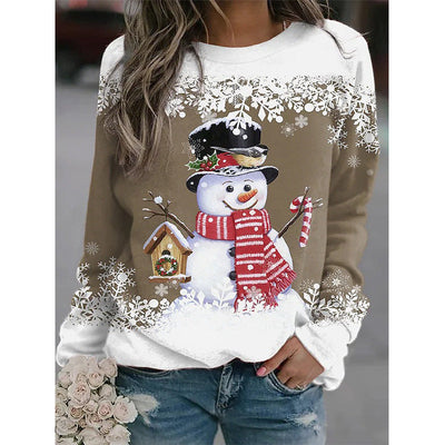 SnowyGlow – Pull Hiver Bonhomme de Neige